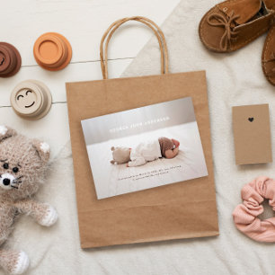 Modern minimal chic typography simple multi photo announcement