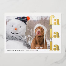 modern minimal Christmas foil funny dog pet