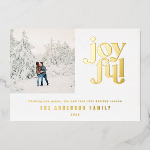 Modern minimal Christmas  Foil Holiday Card