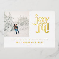 Modern minimal Christmas Foil Holiday Card