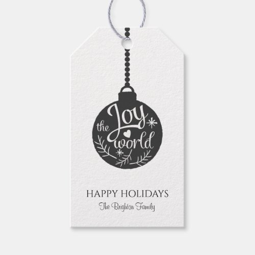 Modern Minimal Christmas Tree Ornament Gift Tags