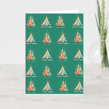 Modern Minimal Christmas Tree Water Color