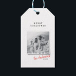 Modern minimal Christmas vintage indie photo  Gift Tags<br><div class="desc">Modern minimal Christmas vintage indie photo holiday gift tag.</div>