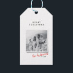 Modern minimal Christmas vintage indie photo  Gift Tags<br><div class="desc">Modern minimal Christmas vintage indie photo holiday gift tag.</div>
