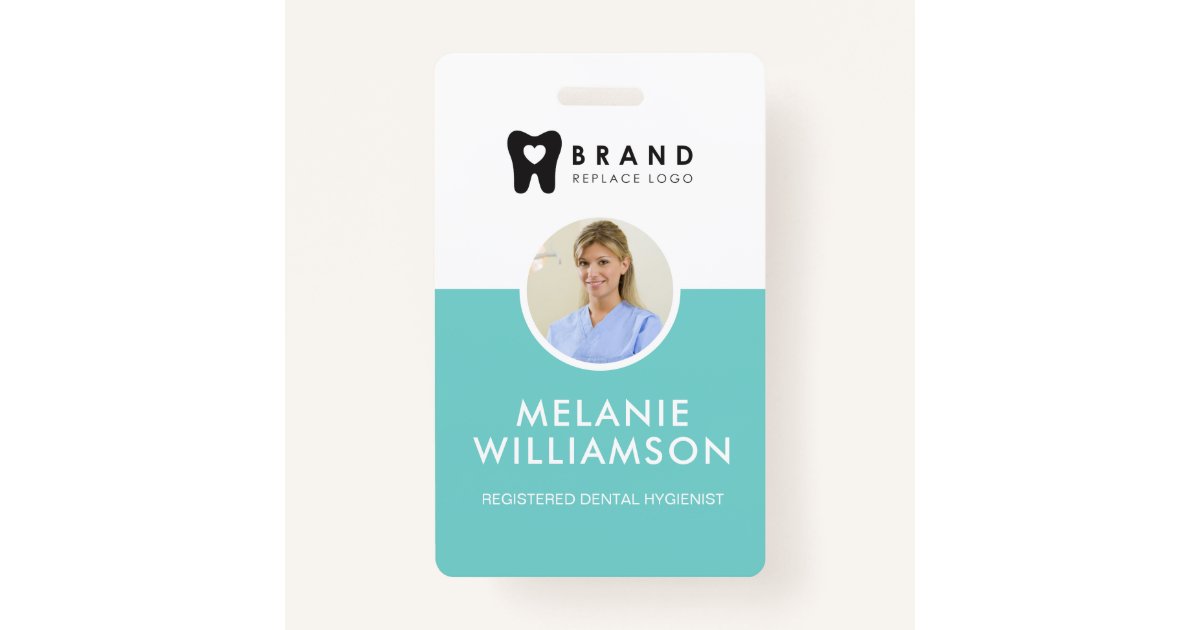 Modern & Minimal Circle Photo Frame & Company Logo Badge Zazzle