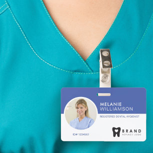 Modern & Minimal Circle Photo Frame & Company Logo Badge