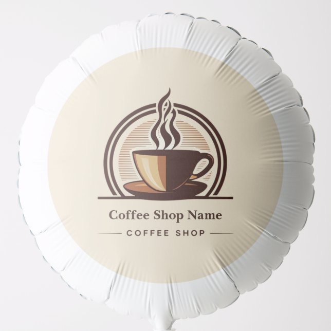 Modern Minimal Coffee Shop professional  shop Balloon (Front)