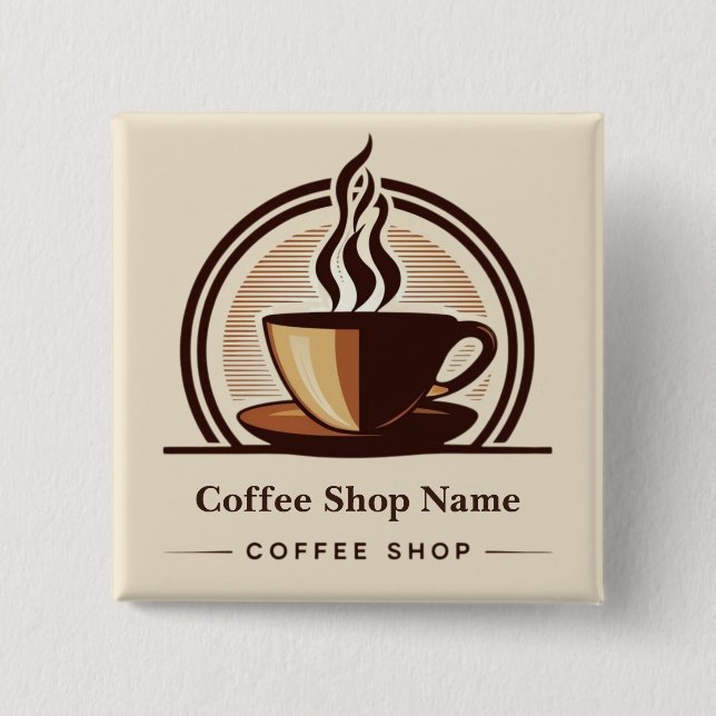 Modern Minimal Coffee Shop professional  shop Button (Front)
