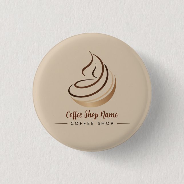 Modern Minimal Coffee Shop professional  shop Button (Front)