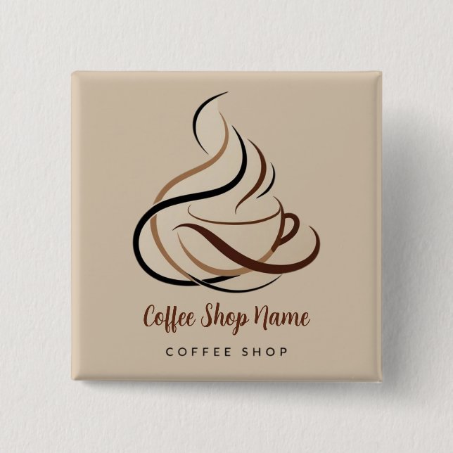 Modern Minimal Coffee Shop professional  shop Button (Front)