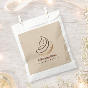 Modern Minimal Coffee Shop professional shop Favor Bag