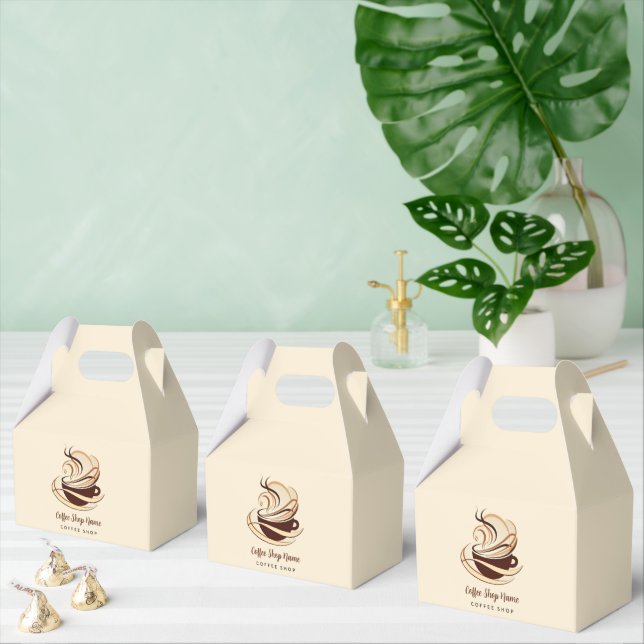 Modern Minimal Coffee Shop professional  shop Favor Boxes (Multiple)