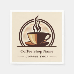 Modern Minimal Coffee Shop professional  shop Napkins