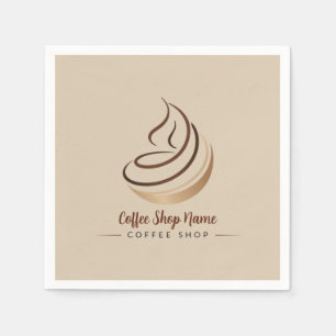 Modern Minimal Coffee Shop professional shop Napkins