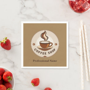 Modern Minimal Coffee Shop professional shop Napkins