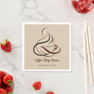 Modern Minimal Coffee Shop professional shop Napkins