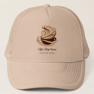 Modern Minimal Coffee Shop professional shop Trucker Hat
