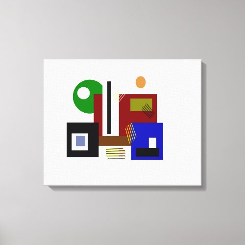 Modern Minimal Colorful Geometric Abstract Canvas Print