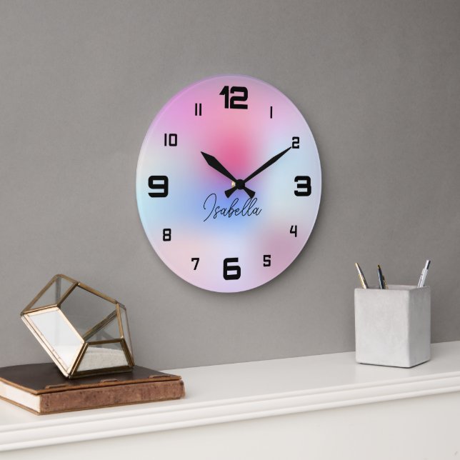 Modern Minimal Colorful  Round Clock (Office)