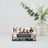 Modern Minimal Company Team Members Full Photo Business Card (Standing Front)