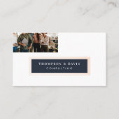 Modern Minimal Company Team Members Full Photo Business Card (Front)