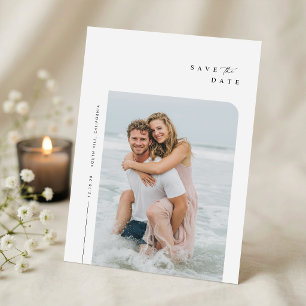 Modern Minimal Contemporary Photo Wedding Save The Date