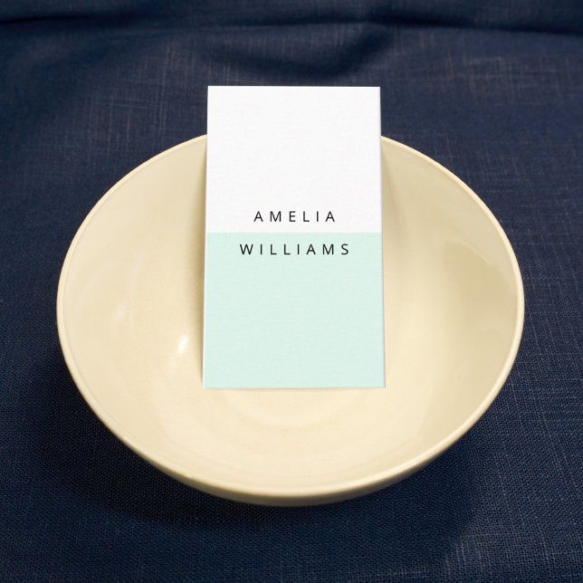 Modern Minimal Cool mint Business Card (Creator Uploaded)