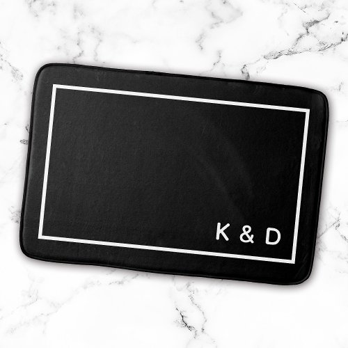 Modern Minimal Couple Monogram Housewarming Bath Mat