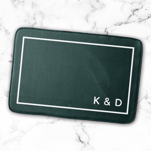 Modern Minimal Couple Monogram Housewarming Bath Mat