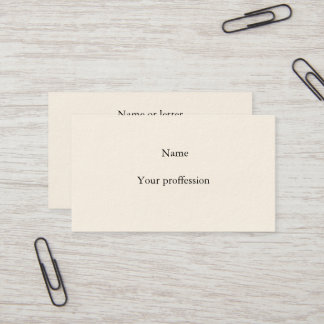 Modern minimal cream ivory business card