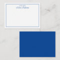 Modern Minimal Cursive Script Blue Note Card | Zazzle