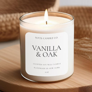 Modern Minimal Custom Candle Label