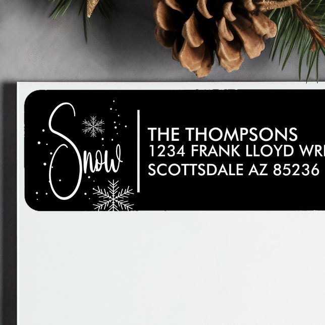Modern Minimal Custom Christmas Return Address Label (Creator Uploaded)