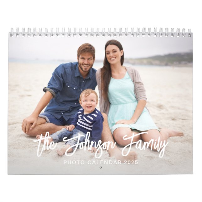 Modern Minimal Custom Family Photo Calendar (Cover)