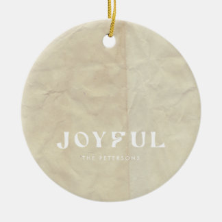 Modern Minimal Custom Gift Tags Ceramic Ornament