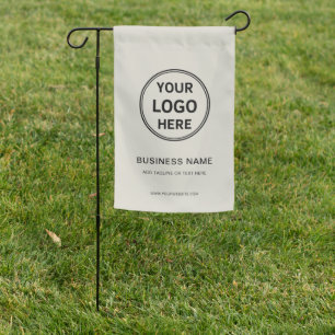 Modern Minimal Custom Logo Business Branding Garden Flag