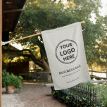 Modern Minimal Custom Logo Business Branding House Flag<br><div class="desc">Showcase your brand with style using this modern minimal custom business flag. Designed for a clean, professional look, this flag can be personalized with your company logo, business name, and tagline. It's perfect for outdoor signage at storefronts, home offices, pop-up shops, or business events. Made to attract attention while keeping...</div>