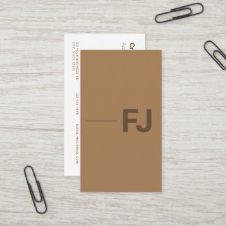 Modern Minimal Custom Logo Simple Dark Brown Business Card