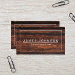 Modern &amp; Minimal Dark Wood - Construction Business Card at Zazzle