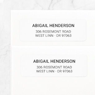 Modern Minimal Design Basic 10 Return Address Label