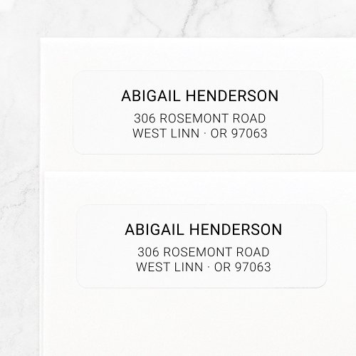 Modern Minimal Design Basic 10  Return Address Label