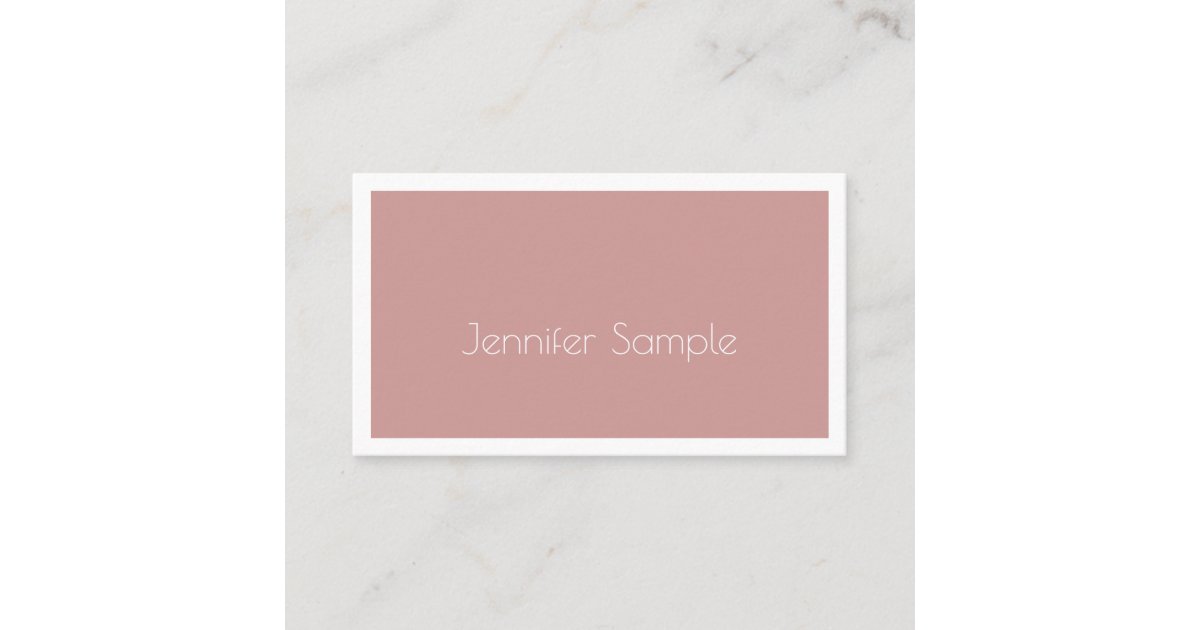 Modern Minimal Design Elegant Simple Plain Trendy Business Card | Zazzle