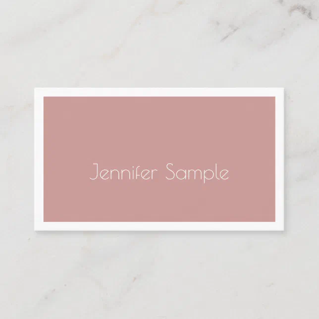 Modern Minimal Design Elegant Simple Plain Trendy Business Card | Zazzle