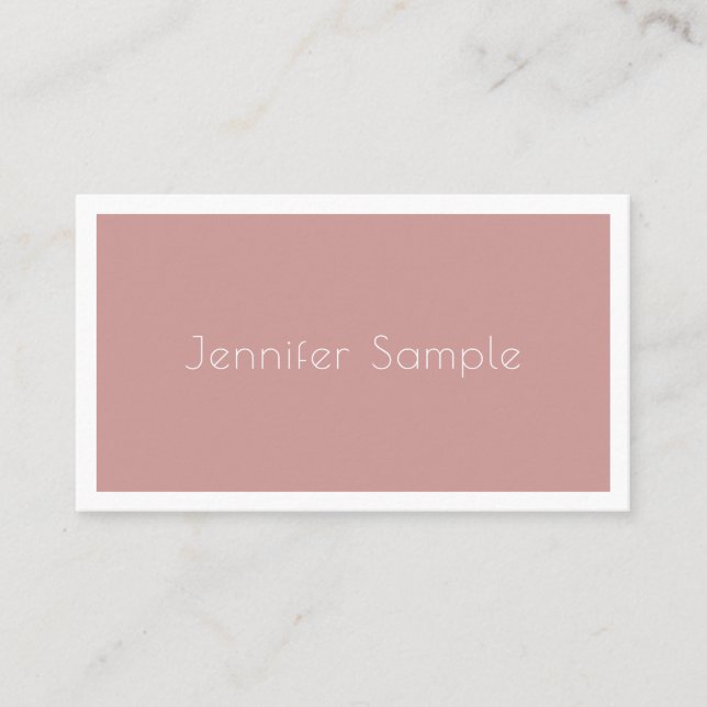 Modern Minimal Design Sleek Plain Elegant Trendy Business Card (Front)