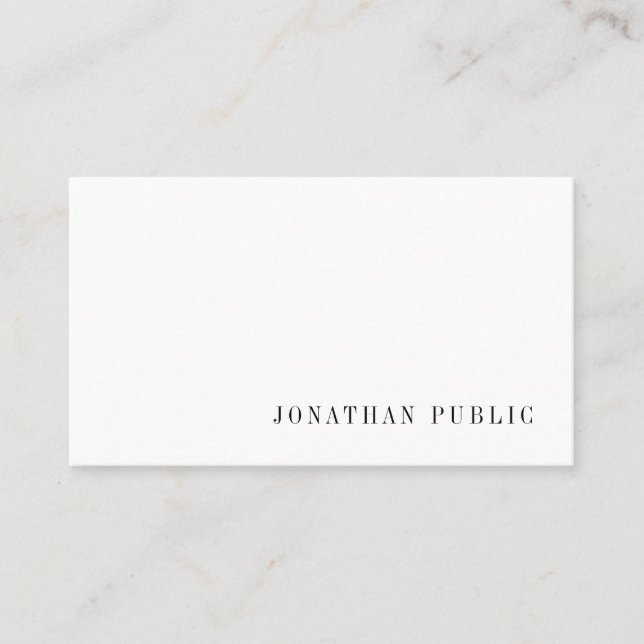 Modern Minimal Design Template Professional Cool Business Card (Front)