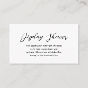 Modern Minimal Display Shower Simple Baby Shower Enclosure Card