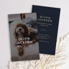 Modern Minimal Dog Trainer Dog Sitter Business Card