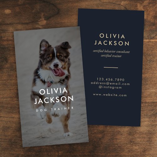 Modern Minimal Dog Trainer Pet Sitter Business Card