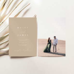 Beige Color Block Wedding Invitation Set – Julia Kay Design