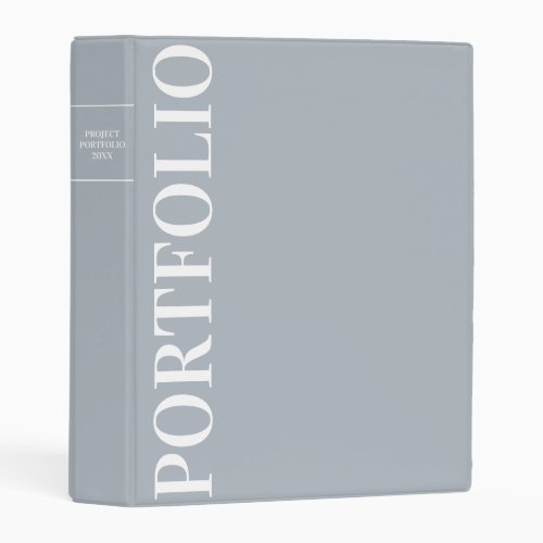 Modern Minimal Dusty Blue Portfolio Binder